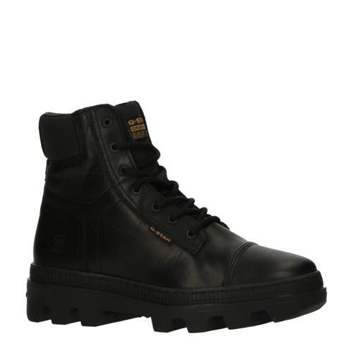 G-Star RAW Leren Veterboots Zwart