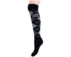 STAPP Horse Paardrijsokken Ruit 33600 Unisex - Maat 43/46 - Zwart