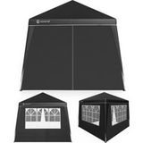Pavillon Capri Noir 3x3m incl 4 parois latérales protection UV 50+