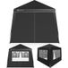 Pavillon Capri Noir 3x3m incl 4 parois latérales protection UV 50+
