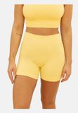 SugarShape High-Waist-Shorts FREEDA Vrouwen Butter Effen Polyamide