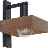 Sigma Lighting Lampe murale décorative style bohème, noir-brun, pour le salon, modèle Robin, 1xE27, 15W