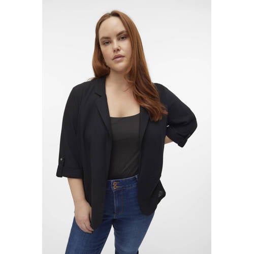 VERO MODA CURVE regular blazer zwart