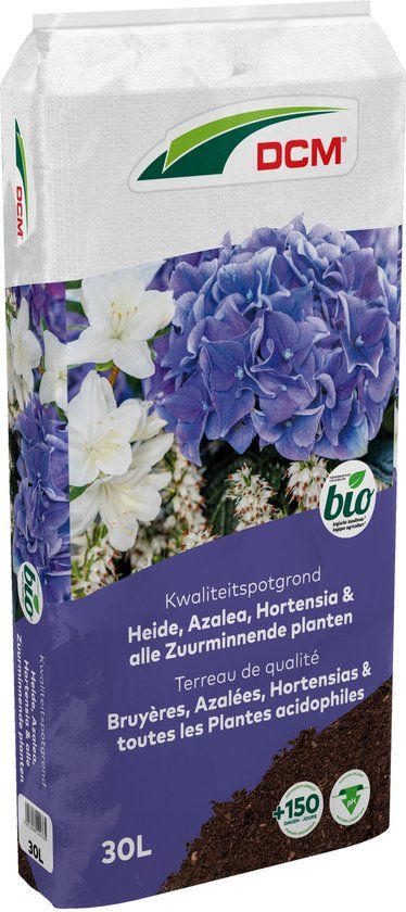 DCM Potgrond Heide/Azalea/Hortensia 30L - Biologisch