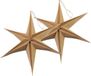 Stern Fabrik Kerststerren Decoratie - 2x - Bruin - 40 cm - Eco - Papier - 6 Punten - Hangend