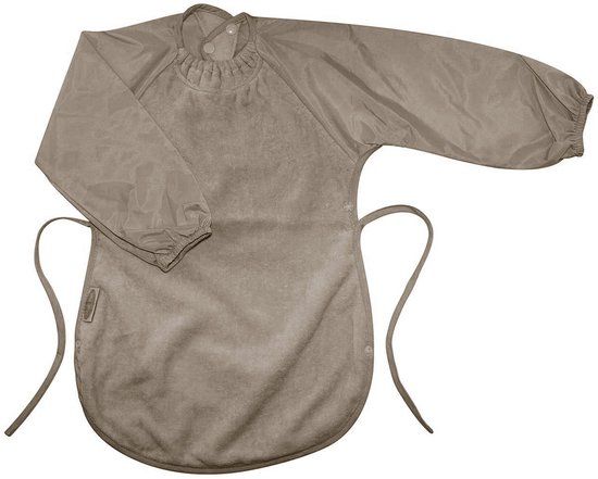 Silly Billyz Slab met mouwen - Towel Messy Eater - Taupe