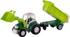 Cavallino XL Tractor Groen met Kiep Aanhangwagen, 86,5cm