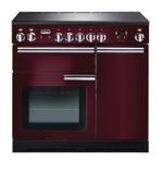 Falcon Professional+ 90 Vrijstaand fornuis | Inductie | Zwart/Bordeaux/Chroom | A