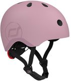 Scoot & Ride Helmet – Kinderhelm – S 51-55 cm – LED achterlicht – magnetische sluiting – verstelbaar – Wildberry