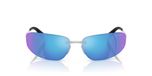 Miu Miu 0mu A50s Lunettes De Soleil Femme Argent Géométrique Bleu 68mm