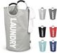 DOKEHOM 125L Grote opvouwbare wasmanden (grijs, XL)