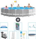 Intex Rond Prism Frame Zwembad - 548 x 122 cm - Grijs