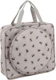 Hobby Gift Handwerkzak met borduurringopslag, Beige/Grijs/Multi, 100% polyester