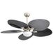 Eden pulse Ventilator nikkel en zwart, 24 W, 2950 lm, 5 vleugels, 6 snelheden, bediening, geheugen, 36/48,5 x 132 x 132 cm