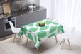 Bonamaison Tafelkleed, Anti-Mold, Sneldrogend, Waterdicht, 100% Polyester Tafellaken, Petroleum Groen, Wit, 140 x 140 Cm