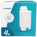Wessper AQUAINTENSE+ waterfilter voor espressomachines, 4 stuks