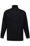 JP 1880 Heren Colshirt Basic Jersey Lange Mouwen Zwart Maat 4XL