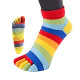 TOETOE Yoga & Pilates Grip Enkel teensokken - Regenboog - 40-43