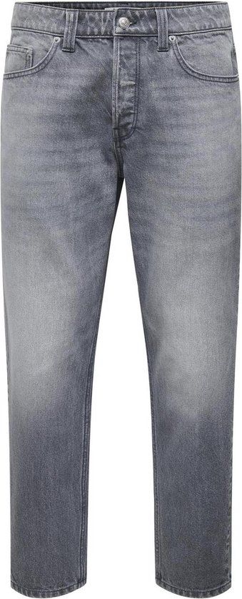 ONLY & SONS ONSEDGE Straight Fit Jeans - W32 x L32 - Light Grey Denim