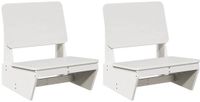 vidaXL Tuinstoelen 2 stuks 60x64x70,5 cm massief grenenhout wit