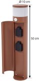 Lucande - Padverlichting, zuillampen - 1licht - Aluminium spuitgietwerk, kunststof - H: 50.5 cm - G9 - roestkleurig, wit