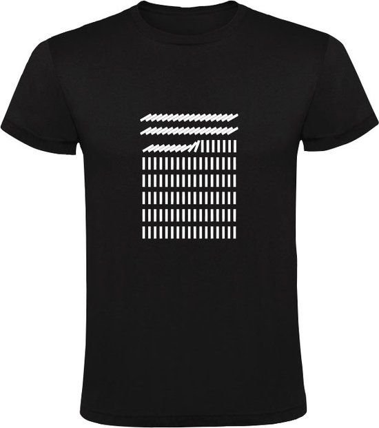 Dominostenen Heren T-shirt Zwart - L