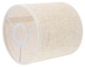 Abat-jour rond en lin naturel, 15x15 cm, couleur voyage blanc