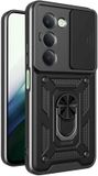Techsuit Hoesje geschikt voor Xiaomi Redmi 15 - Camshield Back Cover - Zwart