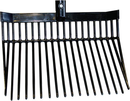 Kunststof mestvork - 33 CM breed - Zwart