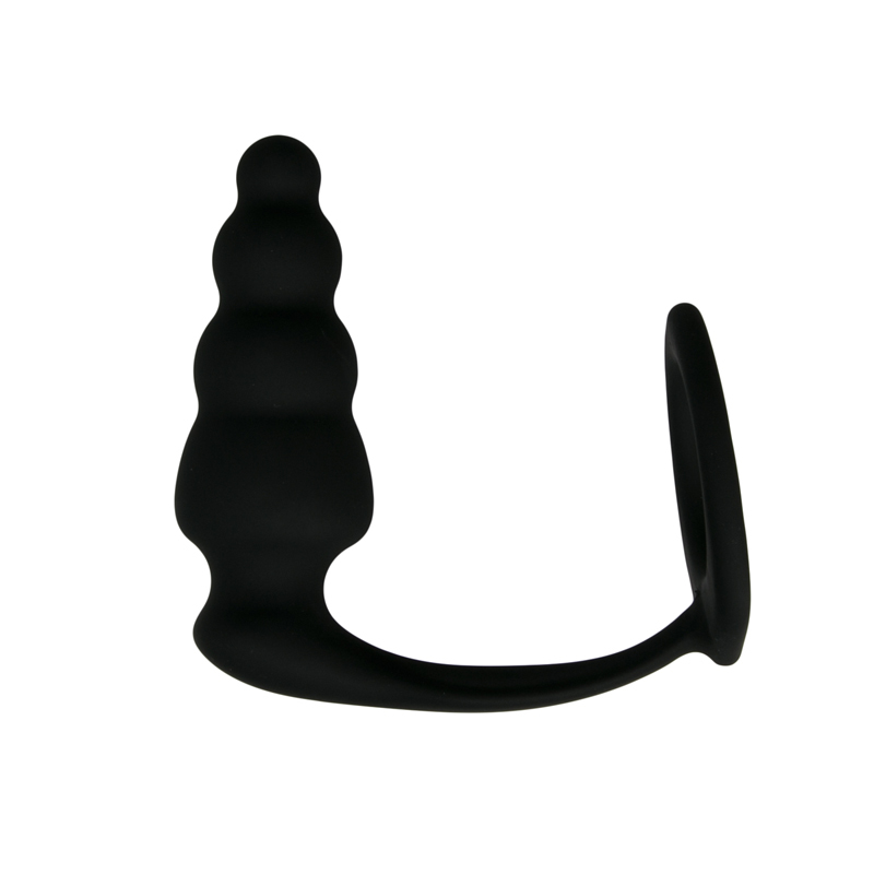 Easytoys Online Only Cockring Met Geribbelde Buttplug