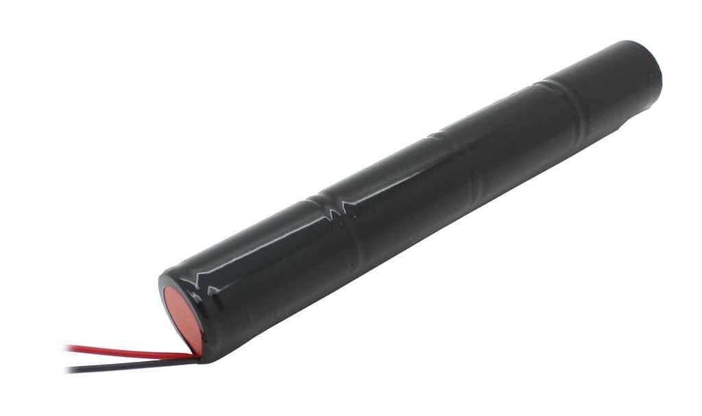 ACCUCELL Noodlichtbatterij NiCd 4.8V 1800mAh L1x4 Sub-C met 200 mm kabel aan één zijde geschikt voor 4,8 V ba