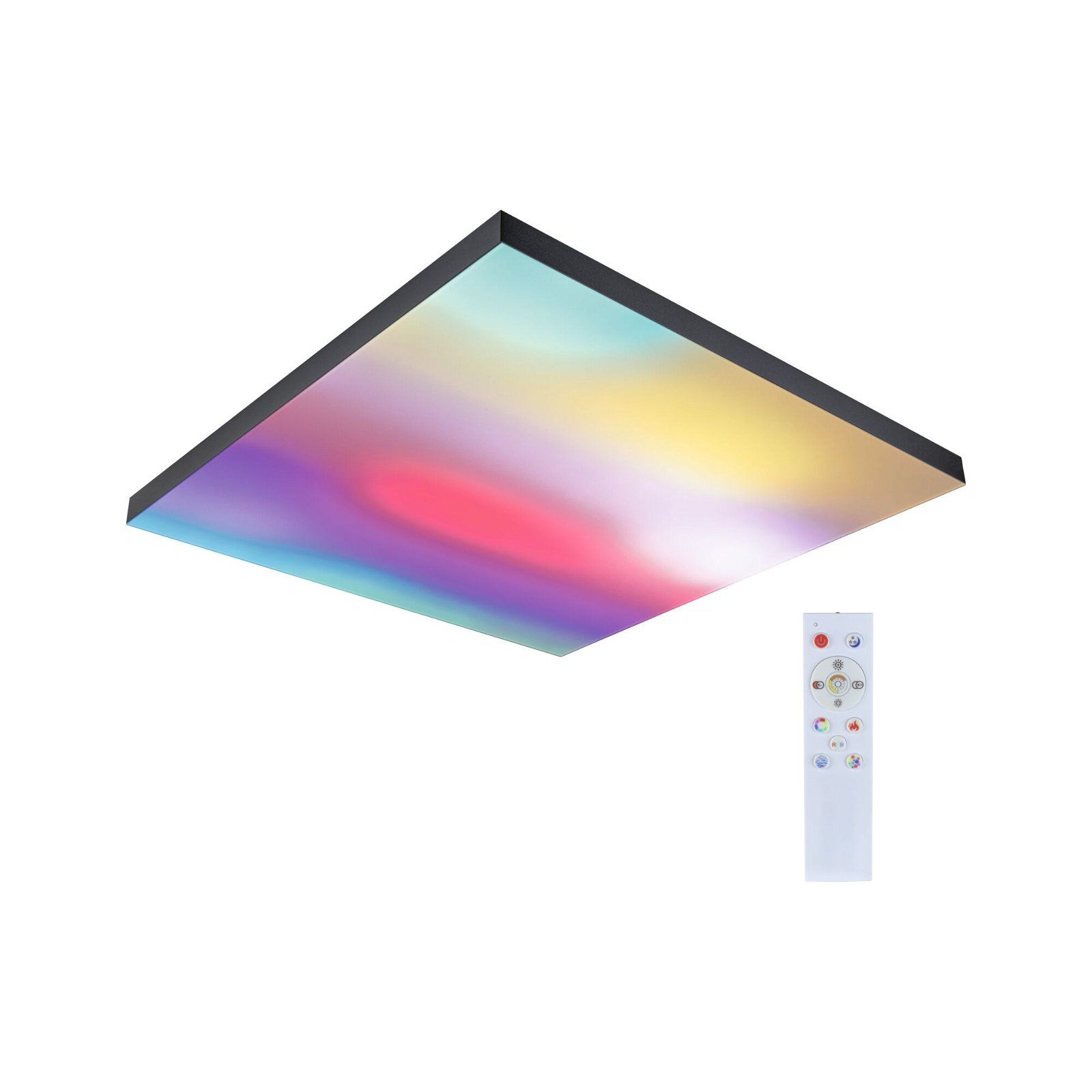 Paulmann Velora Rainbow LED-plafondlamp - Zwart - 59.5 x 59.5 cm - Dimbbaar