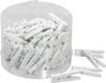 Othmar Decorations Mini fotoknijpertjes/kaartknijpertjes wit hout - 144x stuks - 3 cm