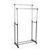 Well Home Kledingrek met wielen met 2 versterkte stangen en metalen frame, H.90-160 cm