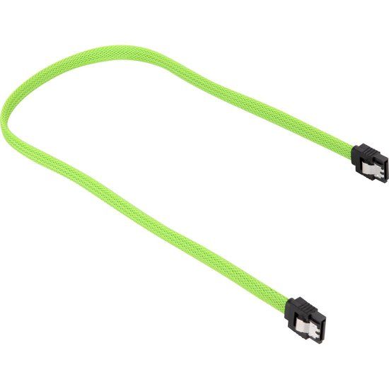 Sharkoon SATA 3 kabel 0,45 meter Zwart, Groen