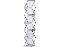 SHOWDOWN Displaywinkel Zig Zag brochure stand (6x A4) opvouwbaar met koffer
