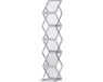 SHOWDOWN Displaywinkel Zig Zag brochure stand (6x A4) opvouwbaar met koffer