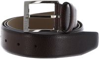 BOSS Leren riem Elloy Sz35 Belt W100 Open Brown bruine