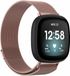 By Qubix - Milanese bandje - Rosé goud - Large - Geschikt voor Fitbit Versa 3/4 & Sense 1/2
