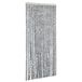 Rideau anti-mouches 100x230 cm chenille gris et noir-blanc