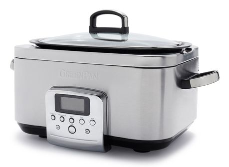 GreenPan Elite Slowcooker - 6L - Stainless Steel - PFAS-vrij