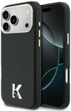 Karl Lagerfeld - Étui rigide en cuir Khead Logo MagSafe (KLHMP17X5PGFKHGK) - iPhone 17 Pro Max - Noir