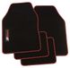 PETEX Carbon Autotapijt Universal 4-delig zwart/rood