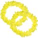 Hawaii kransen bloemen slingers - 2x - neon geel - Accessoires de déguisement - Enfants/Adultes