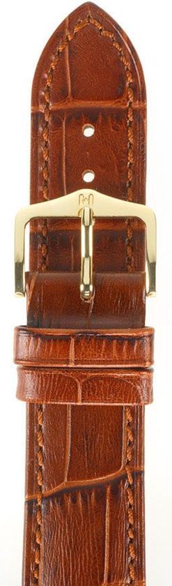 Hirsch Horlogeband - Duke Goudbruin - Leer - 22mm