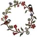 Merkloos Omgoods - Decoratieve Metaal Wreath met Bladeren en Bloemen voor het Hele Jaar
