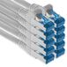 1aTTack.de 10x 7,5m CAT6 Ethernet LAN-netwerkkabel RJ45 - wit