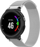 By Qubix Qubix Milanese Bandje Small Zilver Geschikt voor Garmin Forerunner 220/230/235/620/630/735XT