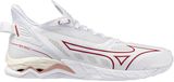 Mizuno Wave Mirage Indoorschoenen voor dames - Wit/Roze Elegant/Lava Falls - Maat 42.5