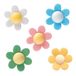 Dekora 120 Eetbare Bloemen van Wafelpapier, 4 cm, 5 Kleuren, Glutenvrij en Lactosevrij